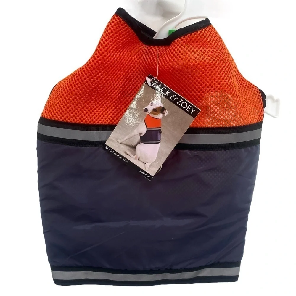 Zack & Zoey Reflective Mesh Harness Vest Medium New